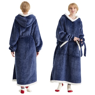 Foto 1 | Foto 1 | Colcha Con Capucha Y Manta Portátil Para Mujeres Y Hombres, Color Azul - Venta Internacional.