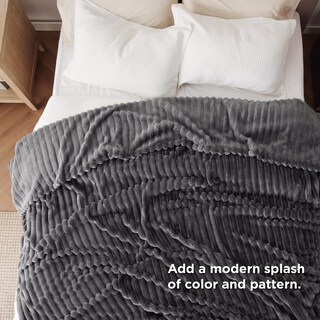 Foto 6 | Foto 6 | Manta Bedsure De Forro Polar Gris Tamaño Queen, 230 X 230 Cm, Para Sofá - Venta Internacional.