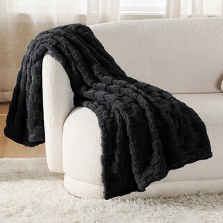 Foto 2 | Foto 2 | Manta De Forro Polar Negro Para Sofá Supersuave, 130 X 150 Cm - Venta Internacional.