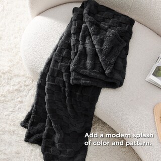 Foto 5 | Foto 5 | Manta De Forro Polar Negro Para Sofá Supersuave, 130 X 150 Cm - Venta Internacional.
