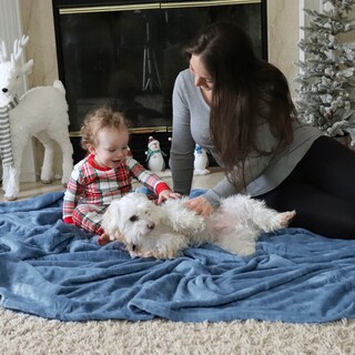 Foto 7 | Foto 7 | Manta De Cama, Forro Polar, Tamaño King, Franela Azul Lavada - Venta Internacional.