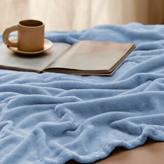 Foto 5 | Foto 5 | Manta para Cama Bedsure Forro Polar King Size Azul Claro - Venta Internacional