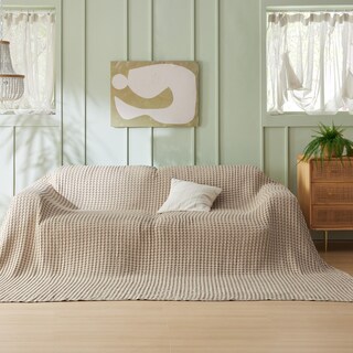 Foto 7 | Foto 7 | Manta Bedsure Cooling De Algodón Con Forma De Gofre, Tamaño King, Color Topo - Venta Internacional.