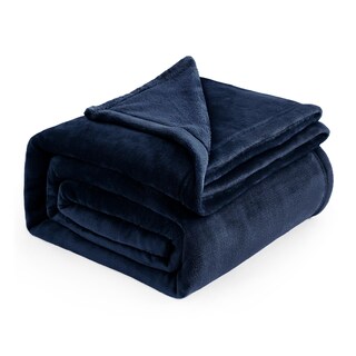 Foto 1 | Foto 1 | Manta De Cama De Forro Polar Azul Marino, Tamaño Queen, Suave, 230 X 230 Cm - Venta Internacional.