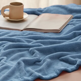 Foto 4 | Foto 4 | Manta Polar Para Cama, Color Azul Lavado, 300 G/m², Tamaño Doble, 150 X 200 Cm - Venta Internacional.