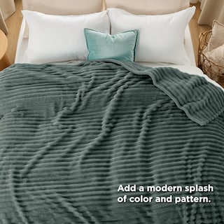 Foto 5 | Foto 5 | Manta Polar Bedsure Mallard Green Para Sofá, 230 X 230 Cm - Venta Internacional.