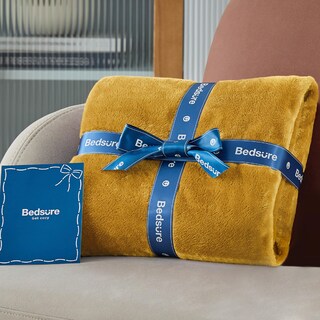 Foto 6 | Foto 6 | Manta De Cama Con Forro Polar Queen, Dorado Y Amarillo, Suave, 230 X 230 Cm - Venta Internacional.