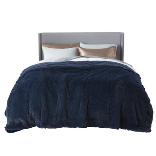 Foto 1 | Foto 1 | Forro Polar De Piel Sintética Blanket Bedsure Fluffy, Azul Marino, Tamaño Queen - Venta Internacional.