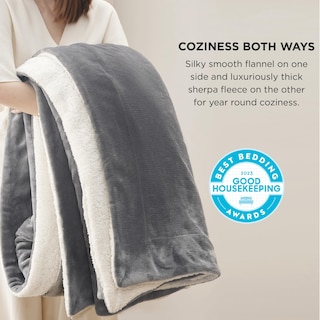 Foto 4 | Foto 4 | Manta Bedsure Sherpa De Forro Polar, Tamaño Queen, 220 G/m², Color Gris Invierno - Venta Internacional.