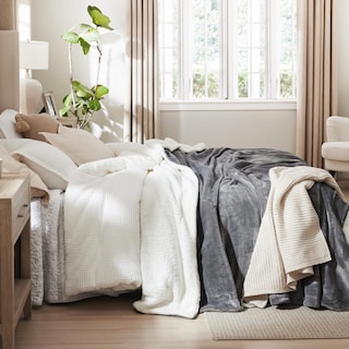 Foto 7 | Foto 7 | Manta Bedsure Sherpa De Forro Polar, Tamaño Queen, 220 G/m², Color Gris Invierno - Venta Internacional.