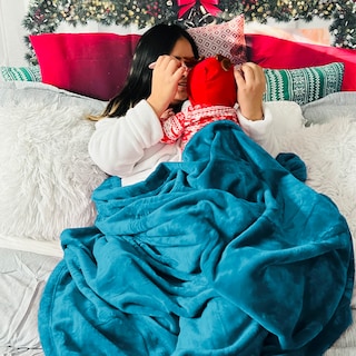 Foto 6 | Foto 6 | Forro Polar Blanket Bedsure, Tamaño King, Franela, Color Verde Azulado - Venta Internacional.