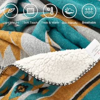 Foto 4 | Foto 4 | Manta Horimote Home Con Forro De Sherpa Con Estampado Azteca - Venta Internacional.