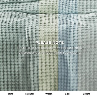 Foto 7 | Foto 7 | Manta Bedsure Cooling Waffle De Algodón, Tamaño Twin Xl, Color Verde Salvia - Venta Internacional.