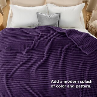 Foto 5 | Foto 5 | Manta Bedsure De Forro Polar Morado Para Sofá, 274 X 229 Cm - Venta Internacional.
