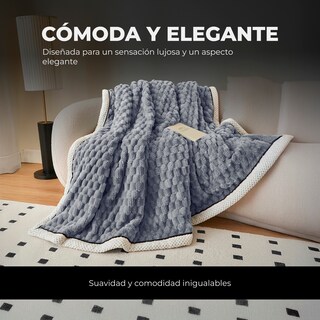 Foto 2 | Foto 2 | Yellow Mellow | Cobertor Cobija Bricks | King Size | Suave | Con Relieve | Ligera | Tamaño 230x200cm (gris)