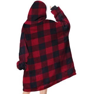 Foto 5 | Foto 5 | Sudadera Portátil Con Capucha American Trends Sherpa Rojo/negro A Cuadros - Venta Internacional.