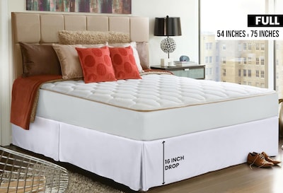 Foto 2 | Foto 2 | Skirt Utopia Bedding Completo Con Pliegues Cuádruples Y Volantes Blancos - Venta Internacional.