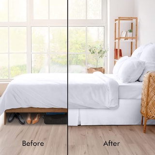 Foto 3 | Foto 3 | Skirt Utopia Bedding Completo Con Pliegues Cuádruples Y Volantes Blancos - Venta Internacional.