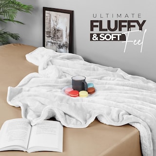 Foto 6 | Foto 6 | Colcha Utopia Para Ropa De Cama Sherpa Queen, Color Blanco, 229 X 229 Cm - Venta Internacional.