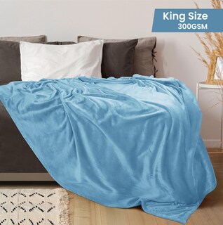 Foto 2 | Foto 2 | Cama Polar Blanket Utopia, Tamaño King, Azul Lavado, 300 G/m² - Venta Internacional.