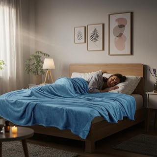 Foto 6 | Foto 6 | Cama Polar Blanket Utopia, Tamaño King, Azul Lavado, 300 G/m² - Venta Internacional.
