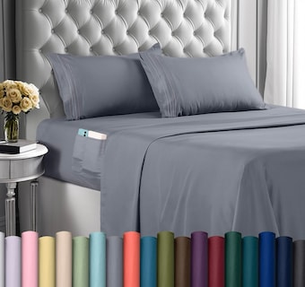 Foto 1 | Foto 1 | Juego De Sábanas Utopia Bedding Queen Soft De Microfibra, 4 Piezas, Color Gris - Venta Internacional.