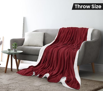 Foto 2 | Foto 2 | Colcha Sherpa Blanket Utopia Bedding, Tamaño 127 X 152 Cm, Color Rojo - Venta Internacional.