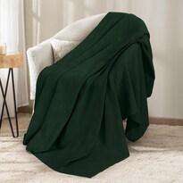 Manta Blanket Utopia Bedding, 100% Algodón, 150 X 125 Cm, Color Verde Bosque - Venta Internacional.