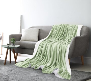 Foto 6 | Foto 6 | Colcha Sherpa Blanket Utopia Bedding, Tamaño 127 X 152 Cm, Color Verde Salvia - Venta Internacional.