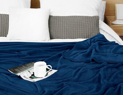 Foto 5 | Foto 5 | Manta Utopia Bedding De Forro Polar Azul Marino, Tamaño Queen, 230 X 230 Cm - Venta Internacional.