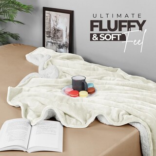 Foto 6 | Foto 6 | Colcha Utopia, Cama Sherpa, Tamaño Queen, Color Marfil, 228 X 228 Cm - Venta Internacional.