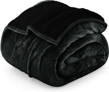 Foto 1 | Foto 1 | Colcha Utopia Sherpa Queen, Talla Queen, Color Negro, 228 X 228 Cm - Venta Internacional.