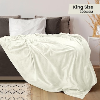 Foto 2 | Foto 2 | Cama Polar Blanket Utopia, Tamaño King, Color Marfil, 300 G/m², Microfibra - Venta Internacional.