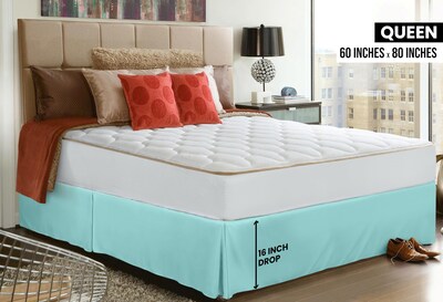 Foto 2 | Foto 2 | Falda De Cama Utopia Bedding Queen Con Pliegues Cuádruples Y Volantes Azules - Venta Internacional.