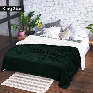 Foto 2 | Foto 2 | Colcha Utopia, Cama Sherpa, Tamaño King, Color Verde Bosque, 230 X 260 Cm - Venta Internacional.