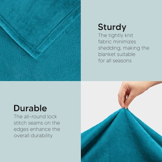Foto 5 | Foto 5 | Cama Polar Blanket Utopia, Tamaño King, Color Turquesa, 300 G/m² - Venta Internacional.