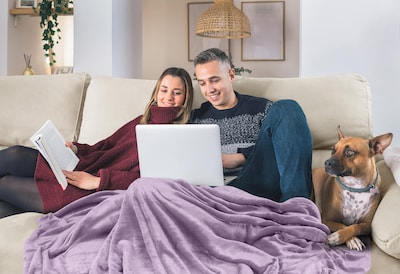 Foto 5 | Foto 5 | Cama Polar Blanket Utopia, Tamaño King, Lila, 300 G/m², 230 X 260 Cm - Venta Internacional.