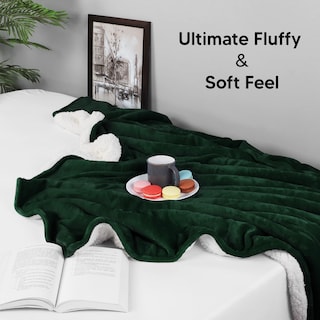 Foto 6 | Foto 6 | Manta Utopia Bedding Sherpa, Tamaño Doble, Color Verde Bosque, 168 X 152 Cm - Venta Internacional.