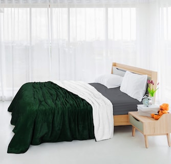 Foto 7 | Foto 7 | Manta Utopia Bedding Sherpa, Tamaño Doble, Color Verde Bosque, 168 X 152 Cm - Venta Internacional.