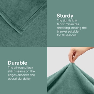 Foto 7 | Foto 7 | Ropa De Cama Blanket Utopia, Forro Polar, Tamaño King, Celadón, 300 G/m² - Venta Internacional.