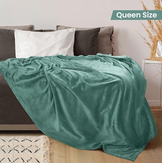 Foto 2 | Foto 2 | Ropa De Cama Blanket Utopia, Forro Polar, Tamaño Queen, Celadón, 300 G/m² - Venta Internacional.