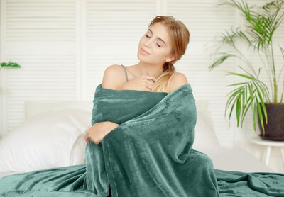 Foto 4 | Foto 4 | Ropa De Cama Blanket Utopia, Forro Polar, Tamaño Queen, Celadón, 300 G/m² - Venta Internacional.