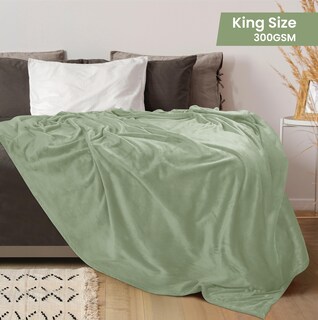 Foto 2 | Foto 2 | Cama Polar Blanket Utopia, Tamaño King, Color Verde Salvia, 300 G/m² - Venta Internacional.