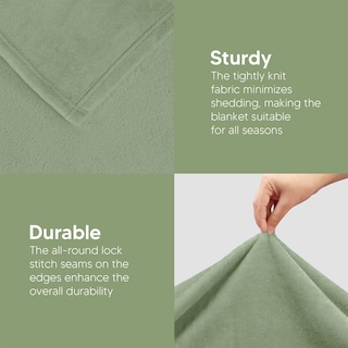 Foto 6 | Foto 6 | Cama Polar Blanket Utopia, Tamaño King, Color Verde Salvia, 300 G/m² - Venta Internacional.