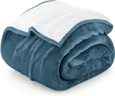 Foto 1 | Foto 1 | Manta Utopia Bedding Sherpa, Tamaño Doble, Azul Piedra, 168 X 152 Cm - Venta Internacional.