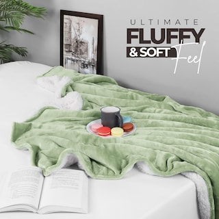 Foto 6 | Foto 6 | Blanket Utopia Bedding Sherpa, Tamaño Completo, Color Verde Salvia, 228 X 213 Cm - Venta Internacional.