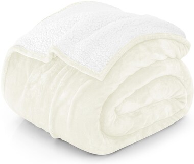 Foto 1 | Foto 1 | Blanket Utopia Bedding Sherpa, Tamaño Completo, Color Marfil, 228 X 213 Cm - Venta Internacional.