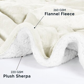 Foto 3 | Foto 3 | Blanket Utopia Bedding Sherpa, Tamaño Completo, Color Marfil, 228 X 213 Cm - Venta Internacional.