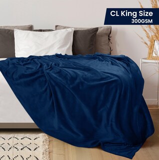 Foto 2 | Foto 2 | Forro Polar Para Ropa De Cama Blanket Utopia California King, Azul Marino, 300 G/m² - Venta Internacional.