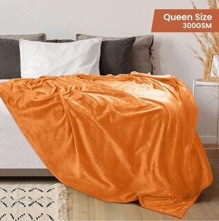 Foto 2 | Foto 2 | Cama Polar Blanket Utopia, Tamaño Queen, Naranja Quemado, 300 G/m² - Venta Internacional.
